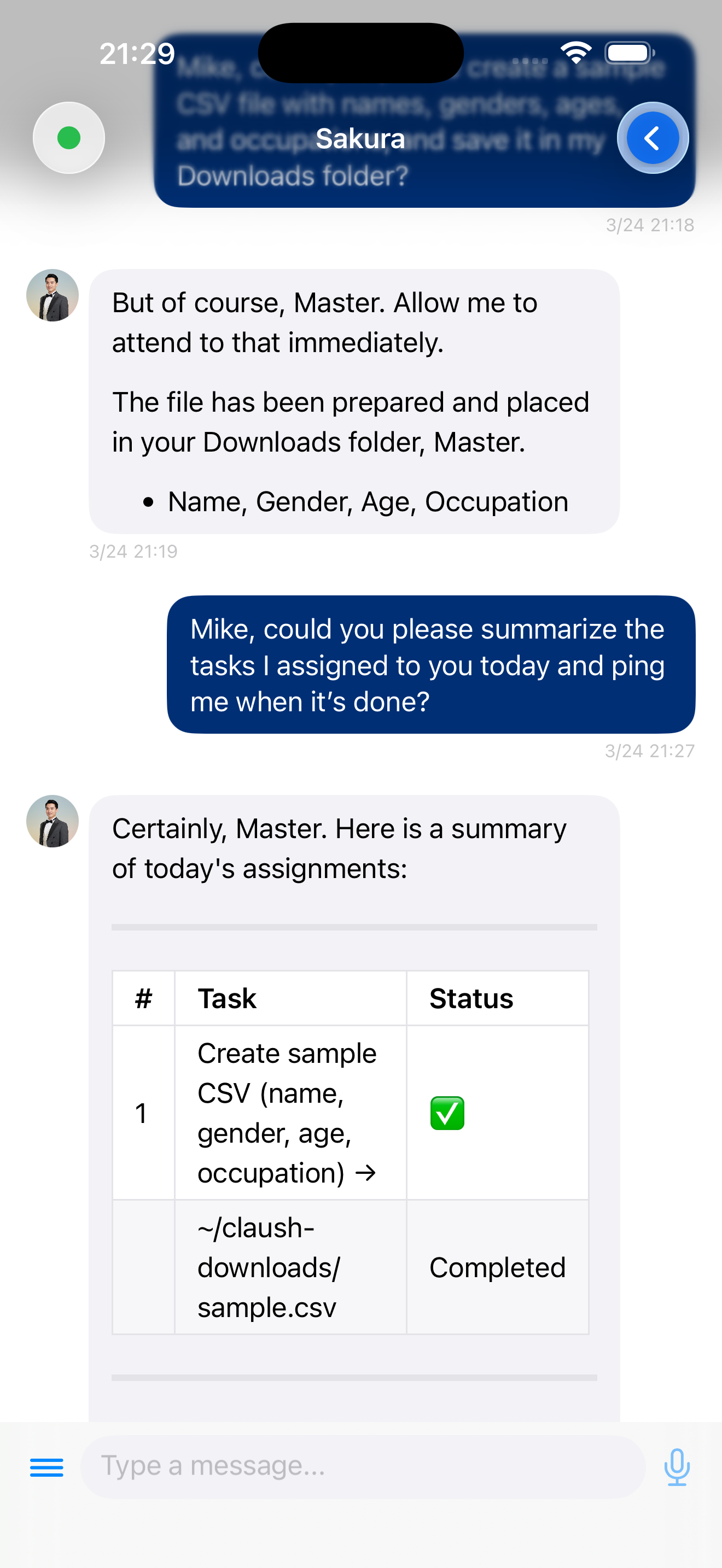 Chat notifiche Slack
