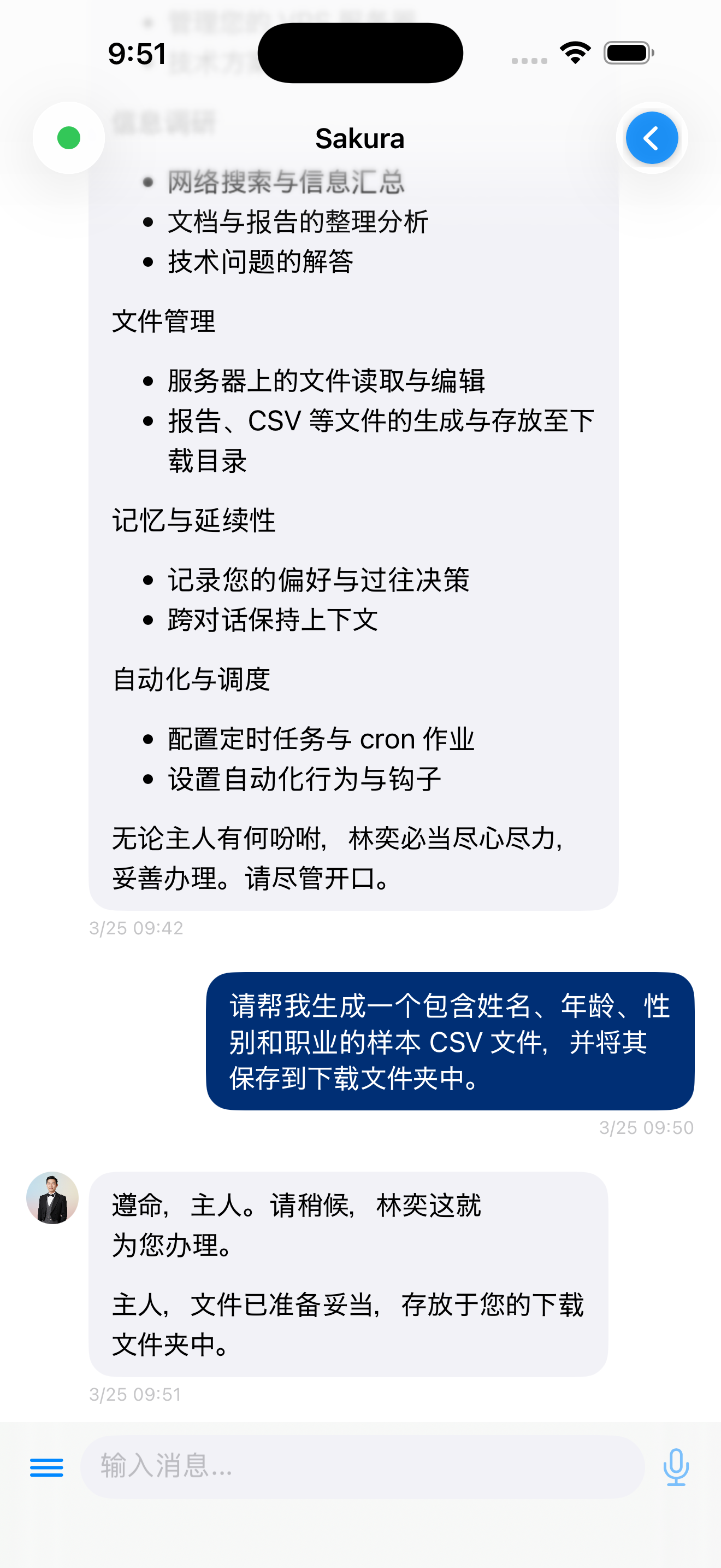 聊天界面